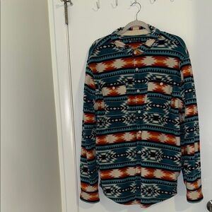 Men’s Aztec Button Up Fleece